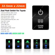 Dual Push Switch Button For Toyota Rav4 Interior OFF&LED WORK LIGHTS Control