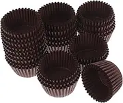 CLISPEED 500pcs Mini Cupcake Liners: Small Cake Baking Cups Paper Greaseproof Chocolate Truffle Muffin Wrappers for Weddings Birthdays Baby Showers and Holiday Party