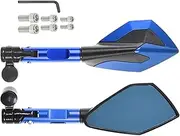 For BM&W F 900 R F 900 XR F800R F700GS R1200GS R1250GS ADV F900R F900XR R Nine Decoration Motorcycle 8mm 10mm Mirror Rearview Rear Side Mirror(Blue)