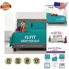 1820 Thread Count King Size Deep Pocket Sheet Set - Oversize Flat & Pillowcases