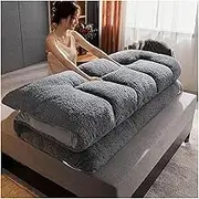 Foldable and Double Portable Mattress Futon Mattress Thicken Tatami Mat Couch Dormitory Mattress Pad Floor Pillow Bed for Home Dormitory(150 * 200cm)