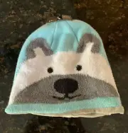Field & Stream Kids Beanie Knit Hat Bear Light Blue