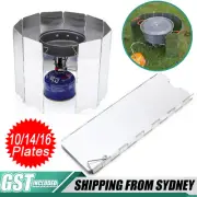 10/14/16Plate Aluminium Alloy Camping BBQ COOK Stove Foldable Wind Screen shield