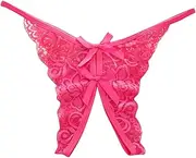 [KSDFIUHAG] Women's Erotic Costumes 4-Piece Set of Sexy Crotchless Panties, Women's Underwear, Bowknot Panties, Sexy Thongs