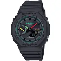 在飛比找PChome24h購物優惠-CASIO G-SHOCK 霧黑螢光太陽能藍芽農家橡樹計時錶