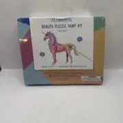 Allessimo Reality Puzzle Create and Paint Kit Unicorn ~Level 3~ Ages 5+