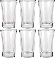 [PackMyProduct] 6 x 40ml Clear Glass Shot Glasses | Small Heavy Base Whiskey Shot Glasses for Spirits, Tequila, Vodka, Jelly Shots, Desserts, Dipping Sauces, Candles, Food, Beverage, Espresso