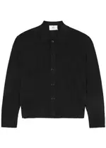Ami Paris Logo-embroidered Wool Cardigan - Black - M M