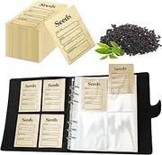 100Pcs Black Seed Storage Pack - Resealable, Self Sealing Seed Organizers, Saver Envelopes, Collecting Template