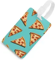[TKJMCSW] Green Pizza Slices Luggage Tags for Suitcases Travel Tags for Luggage Travel Bag Tags Luggage Identifiers Tags Baggage Name Tag Backpack Labels Carry Ons Tags for Men Women