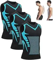 [Generic] Ionic Shaping Sleeveless Shirt for Men, Compression Shirt Men Sleeveless, Tummy Control Shapewear