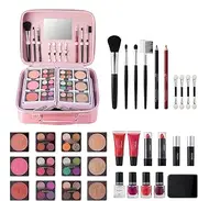 Full Makeup Kit for Women | Makeup Brush Lipstick Full Kit Bundle | Waterproof Professional Makeup Kit, Makeup Case Set for Wedding, Parties