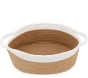 Small Woven Basket, 12"x 8" x 5", Decorative Gift Basket With Handles