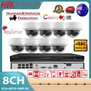 Hikvision 8CH 8PoE NVR Security CCTV System 8MP Dual Light IR ColorVu IP Camera