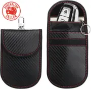 Faraday Pouch Car Keys, 2Pcs Faraday Box, Faraday Bag with Hook and Ring, Farada