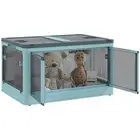 Stackable Storage Bins w/ Lids & Wheels - Blue