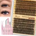 DIY Lash Extension Kit 280Pcs Lash Clusters Eyelash Extension Kit Mix 12-18Mm 30