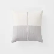 Sheridan Hiscoe Square Cushion in Grey Cotton/Polyester