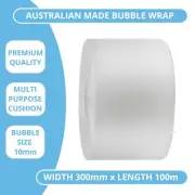 Bubble Wrap 300mm x 100m Cushioning Clear Bubbles Size 10mm 100 Metres Roll