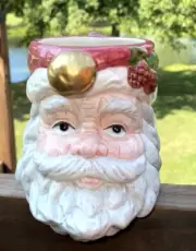 1995 Omnibus Fitz and Floyd Mug Santa Claus Christmas Cup Mug NEVER USED w/tag