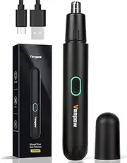 Rechargeable Ear and Nose Hair Trimmer - 2024 Professional Painless Eyebrow & Facial Hair Trimmer for Men Women, Powerful Motor and Dual-Edge Blades for Smoother Cutting, Black 1