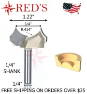 Tideway Carbide PRO LC09031204 3/4" Dragon Ball Bit 1/4" shank router bit