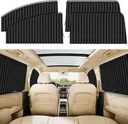 Car Side Window Sun Shade,AnnuoYi 4 PCS Universal Car Side Window Sun Shades,Privacy Curtains with Heat and UV Protection,for BreastfeedingTaking a napChanging ClothesCamping (Front&Back 4pcs)