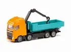 siku 1683, Volvo Roll-off Tipper with Crane, Metal/Plastic, Orange/Turquoise, Ro