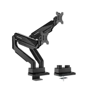 Humanmotion Dual Screen HD Epic Gas Spring Monitor Arm 17-35" - Matte Black [T9-2B]