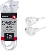 2M Extension Cord SAA Approved Piggyback Triple Outlet Australian 240V Power Lead 3Pin 10amp
