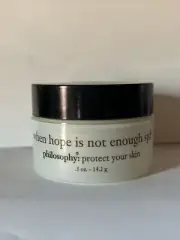 RARE NEW SEALED PHILOSOPHY WHEN HOPE IS NOT ENOUGH SPF AGE DEFENSE SUNSCREEN .5