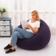 Large Pouf Lazy Sofas Lounger Couch Living Room Furniture Beanbag Tatami Blue