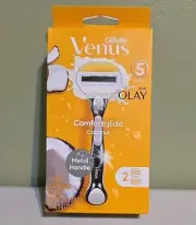 Gillette Venus Olay Comfortglide Razor w/2 Cartridges Coconut