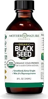 Black Seed Oil - Premium Organic Cold-Pressed Cumin Nigella Sativa (8 oz) - for Immunity Support, Joints, Digestion, Hair & Skin - Extra Virgin, Gluten-Free, Non-GMO & Vegan with Omega 3,6, & 9