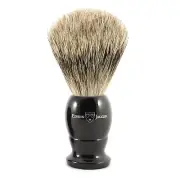 EDWIN JAGGER Best Badger Imitation Ebony Medium Shaving Brush NEW