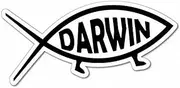 Darwin Jesus Fish Evolution Sticker