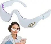 Eye Massager, Rechargeable Heated Eye Machine, Electric Vibration Eye Massage Maskk with Three Adjustable Intensity Levels, Portable Smart Eye Massage Maskk for Relaxing Eyes