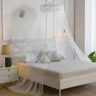 Mosquito Net Bed Canopy White Dome Curtain for Kids Adults Queen King Indoor Out
