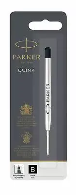Parker Ballpoint Pen Refill Quink Black Broad Pt New In Pack 1950366