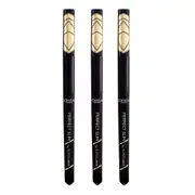 3x L'Oreal Perfect Slim Tip Eyeliner Intense Black