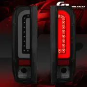 PAIR TINTED 3D LED TUBE TAIL BRAKE LIGHTS FOR 1990-1997 FORD F150 F250/BRONCO (for: Ford)