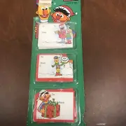 Vintage Sesame Street Gift Tags Bert Ernie Grover Betty Lou 21 Gift Trims