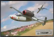 Contested Victory - Framed Canvas Art with He 162 Salamander Relic - 30" x 20"