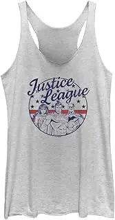 [Warner Bros] Justice League Dc Trio Americana Women's Racerback Tank Top