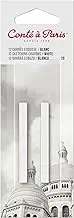 Conté à Paris 750397 Carré Sketching Chalks with High Lightfastness Made from High-Quality Pigments for Sketching, Drawing and Portraits - Set of 2 Carré White 2B