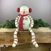NEW Honey and Me Tyler Snowman-rustic snow man hat scarf 25TH SPECIAL EDITION