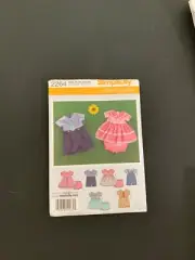 Simplicity Sewing Pattern - UNCUT #2264 - Baby Clothes