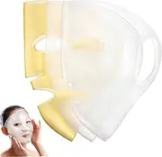 3Pcs Reusable Silicone Face Mask Covers Silicone Mask for Moisturizing Includes and Mask Cover for Beauty Treatments for All Skin Types