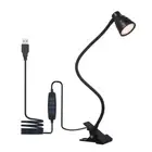 5W 24LEDs Table Desk Lamp Reading Beside Light Clamp CLip Lighting Fixture USB P