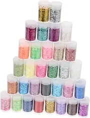 BATHVEVE Color Chunky Glitter Nail Art Sequins Holographic Nail Glitter for Easy Application for Manicure for Body Art
